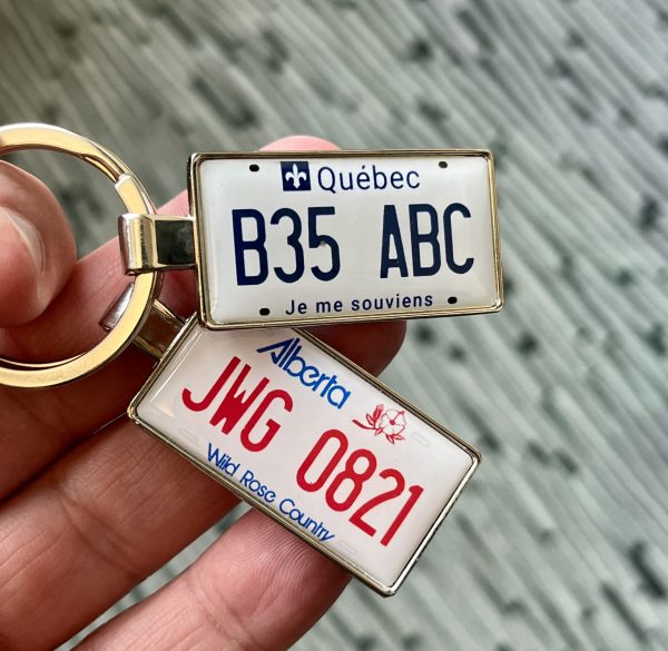 Quebec License Plate Keychain