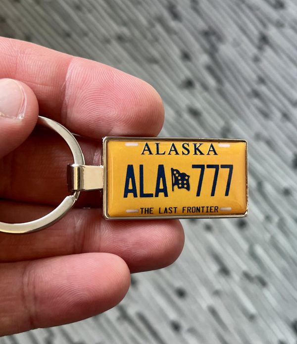 Alaska License Plate Keychain - Image 2