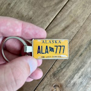 Alaska License Plate Keychain