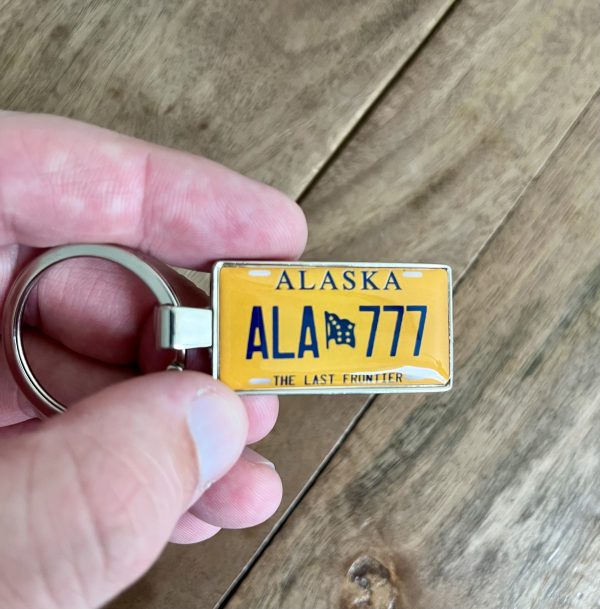 Alaska License Plate Keychain