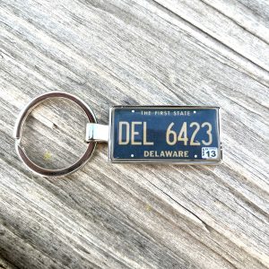 Delaware License Plate Keychain