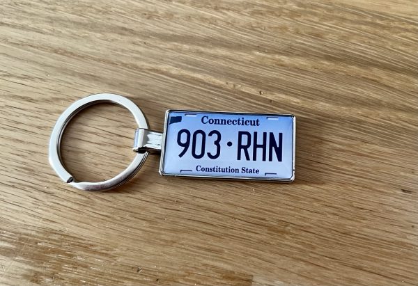 Connecticut License Plate Keychain