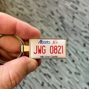Alberta License Plate Keychain