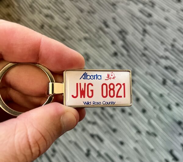 Alberta License Plate Keychain