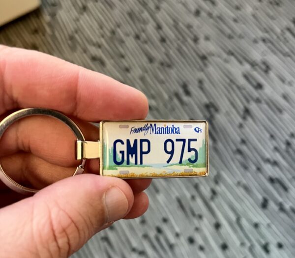 Manitoba License Plate Keychain