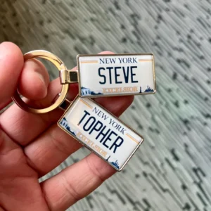 New York License Plate Keychain