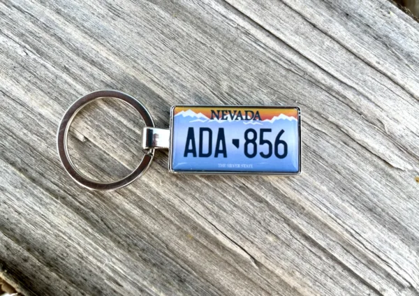 Nevada License Plate Keychain