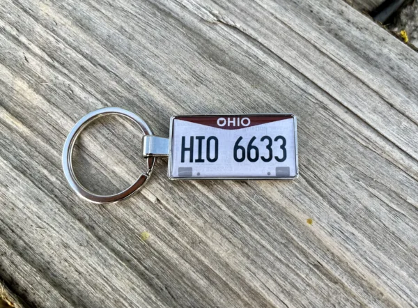 Ohio Number Plate Keyring