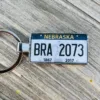 Nebraska License Plate Keychain