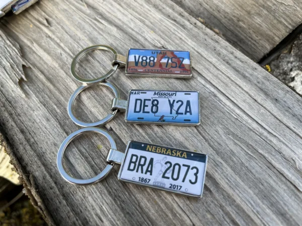 Nebraska License Plate Keychain - Image 3