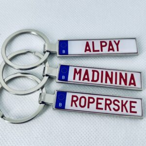 Belgium Number Plate Keychain