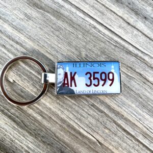Illinois License Plate Keychain