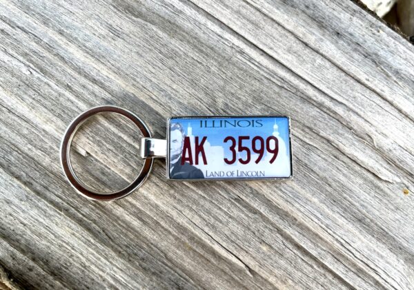 Illinois License Plate Keychain