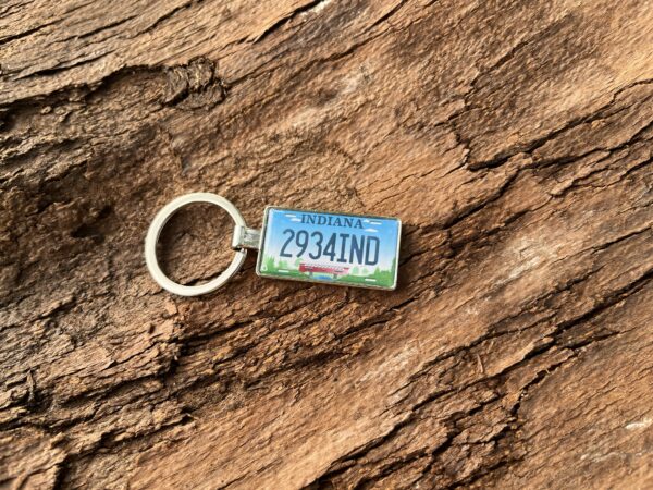 Indiana License Plate Keychain