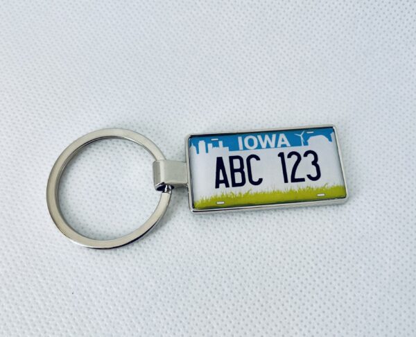 Iowa License Plate Keychain