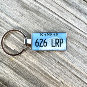 Kansas License Plate Keychain