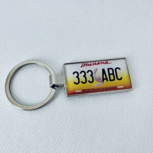 Louisiana License Plate Keychain