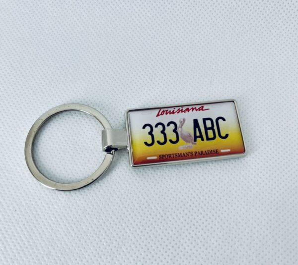 Louisiana License Plate Keychain