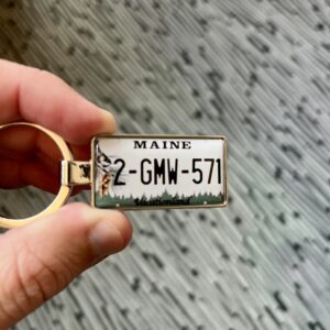Maine License Plate Keychain