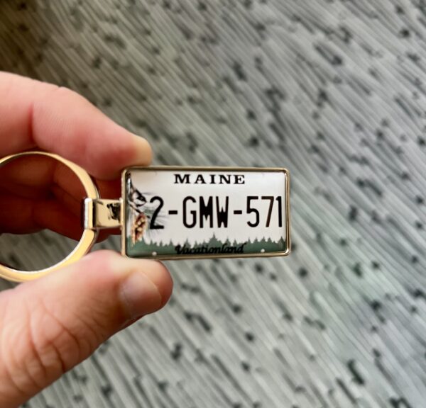 Maine License Plate Keychain
