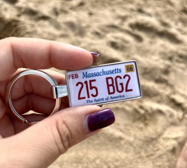 Massachusetts License Plate Keychain