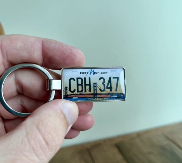 Michigan License Plate Keychain
