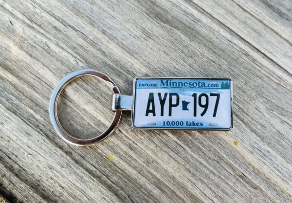 Minnesota License Plate Keychain