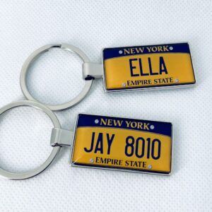 New York License Plate Keyring