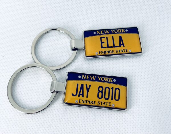 New York License Plate Keyring