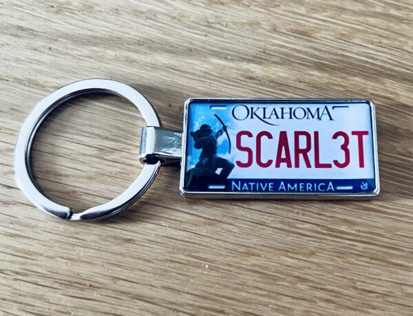Oklahoma License Plate Keychain