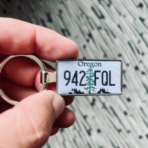 Oregon License Plate Keychain