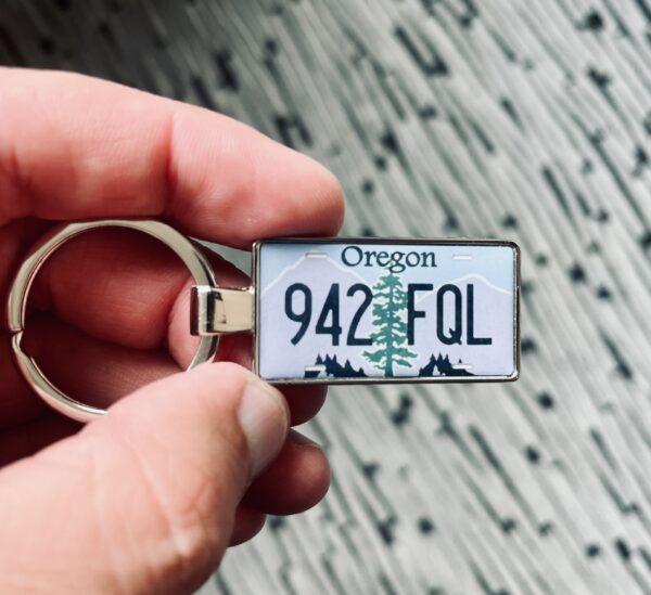 Oregon License Plate Keychain