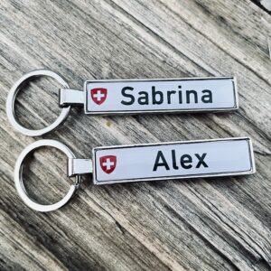 Switzerland Number Plate Keychain