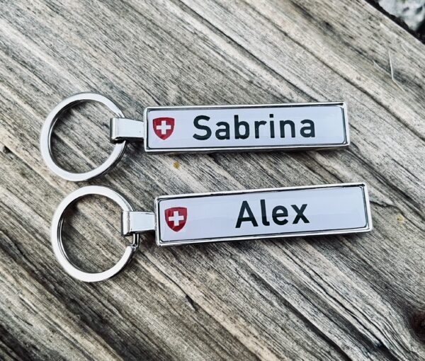 Switzerland Number Plate Keychain