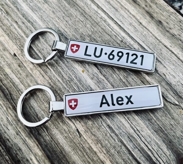 Switzerland Number Plate Keychain - Image 2