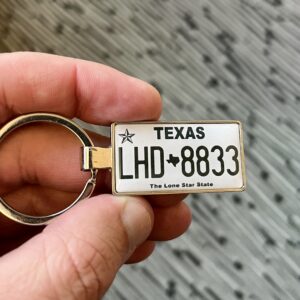 Texas License Plate Keychain