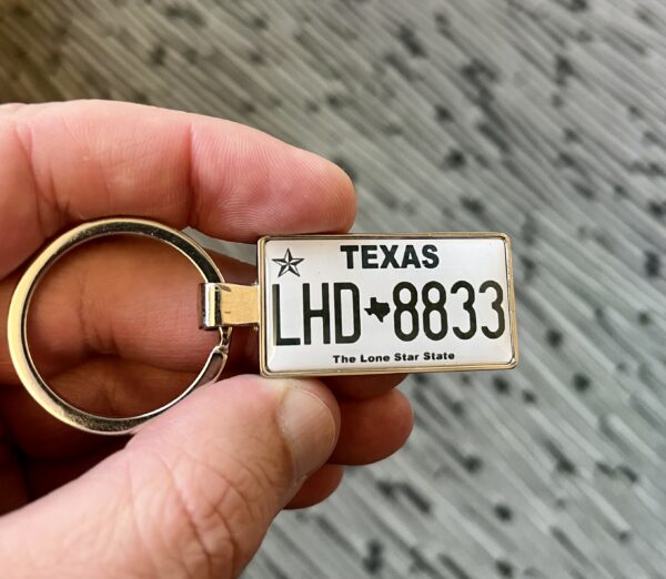Texas License Plate Keychain