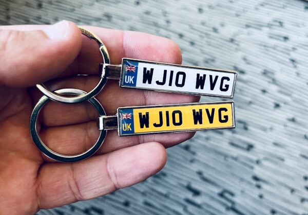 UK Number Plate Keychain