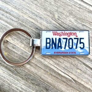 Washington License Plate Keychain