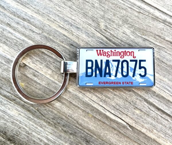 Washington License Plate Keychain