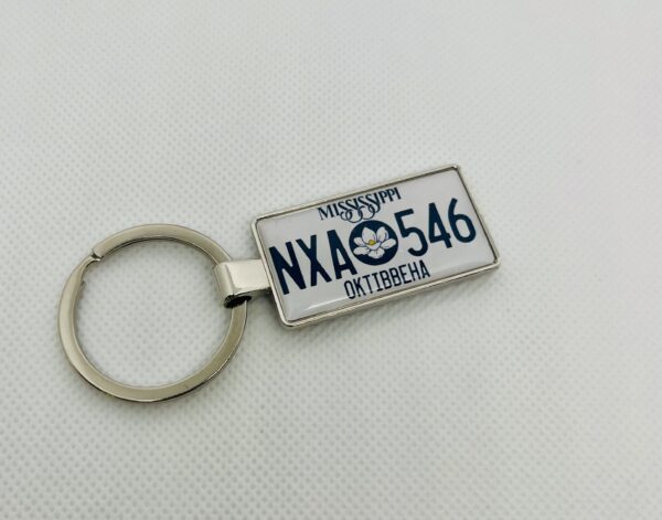 Mississippi License Plate Keychain