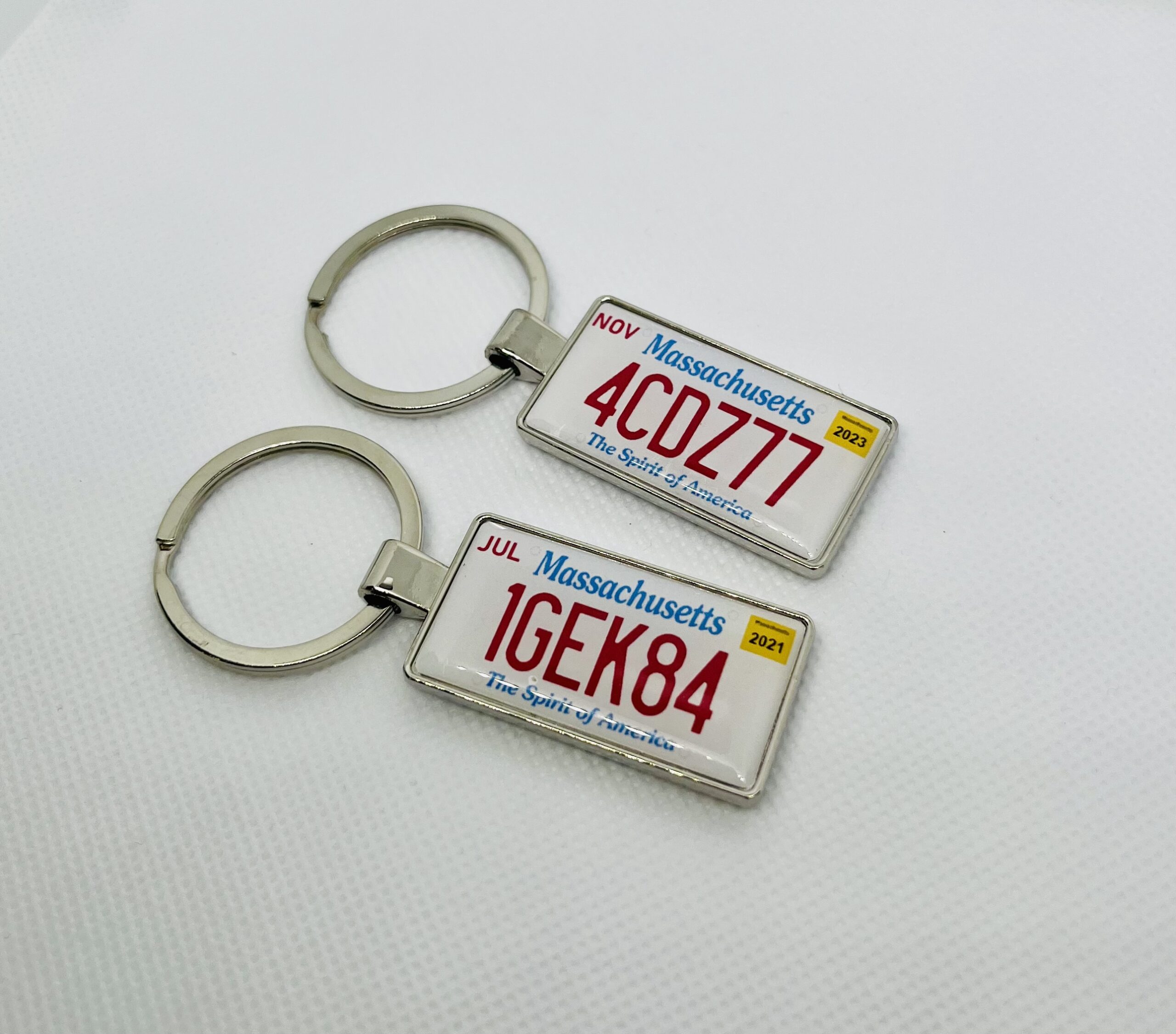 Massachusetts License Plate Keychain - Image 2