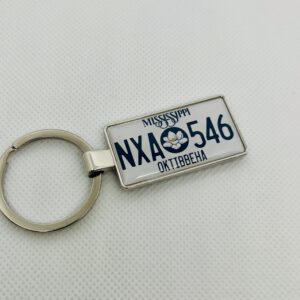 Mississippi License Plate Keychain