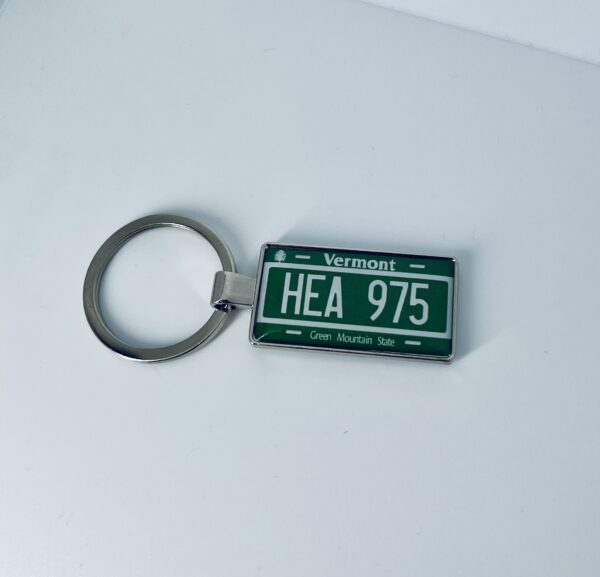 Vermont License Plate Keychain