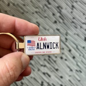 Utah License Plate Keychain