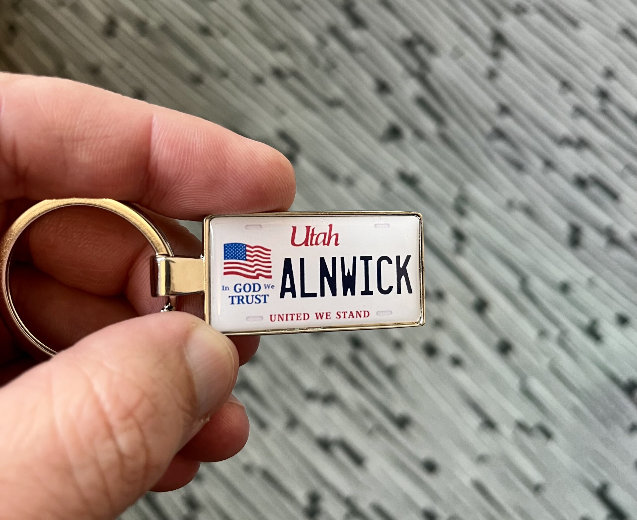 Utah License Plate Keychain