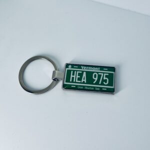 Vermont License Plate Keychain