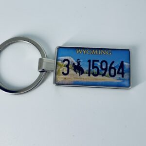 Wyoming License Plate Keychain