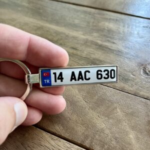Turkey Number Plate Keychain