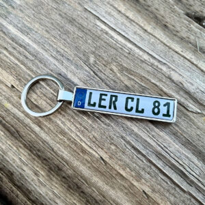 Germany Deutschland license plate keyring stainless steel European number plate